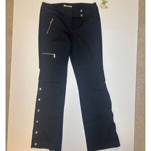 Michael Kors Black Flared Zip Jumpsuit Pants Womens Designer NWT